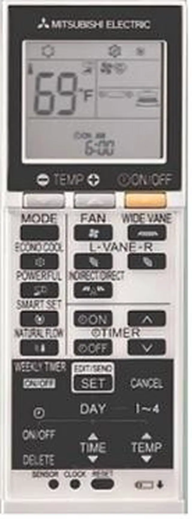 Main image of Mitsubishi Electric SG15H (E22T43426) Original HVAC Remote Control