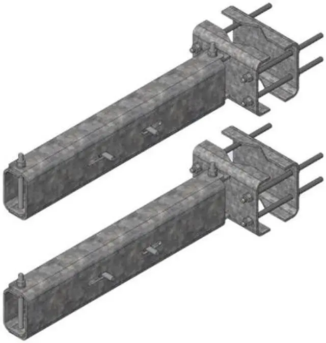 Main image of CommScope - RR-B2B-LP - Remote Radio Head Unit Mount, 4.5 in. Dia., 1.51 H x 2.3 W x 21 L in.