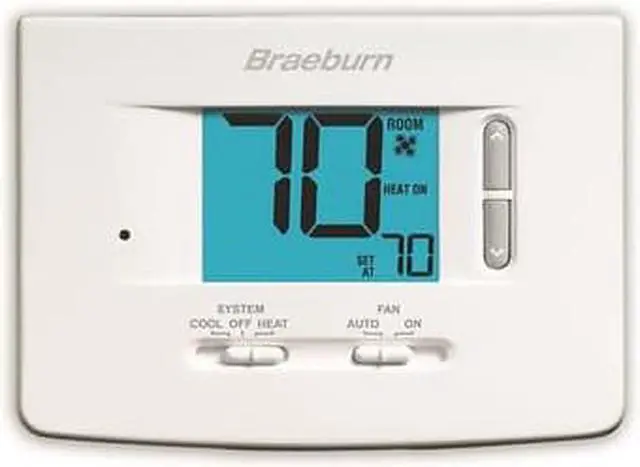 Main image of Braeburn 1220NC, Builder Value 2 Heat/1 Cool Non-Programmable Thermostat