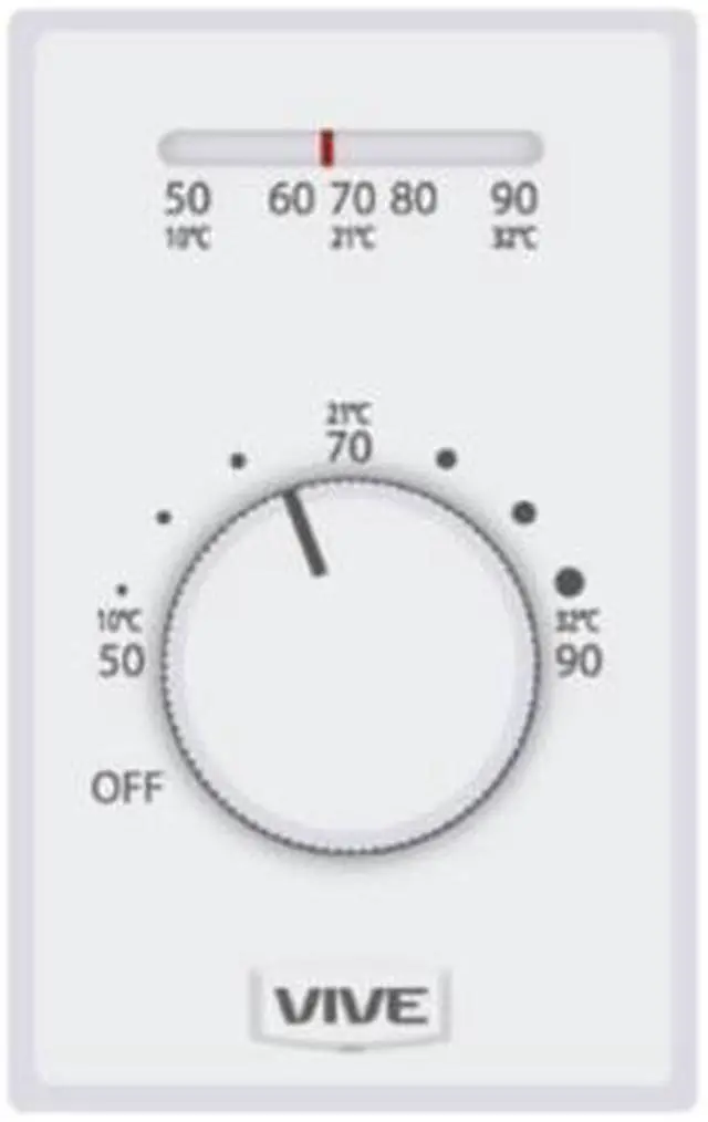 Main image of Vive Comfort TP-N-502MLV 2-Wire Non-Programmable Thermostat