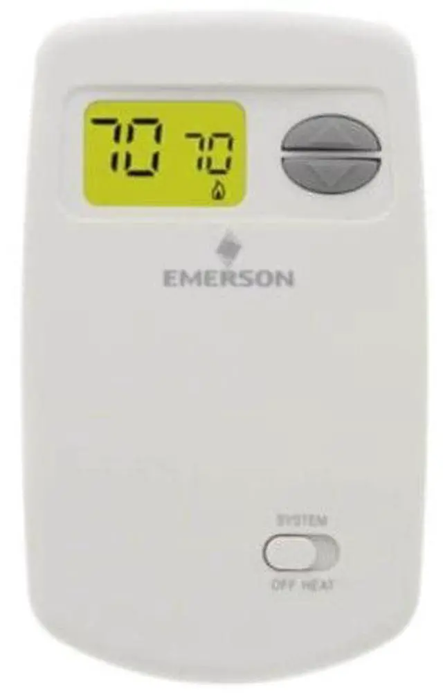 Alt view image 3 of 3 - EMERSON 1E78-140 Thermostat , 1 H 1 C, Battery , 24VAC