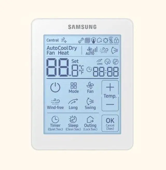 Alt view image 2 of 3 - Samsung MWR-SH11UN Wired Remote Controller - Touch Simple Type