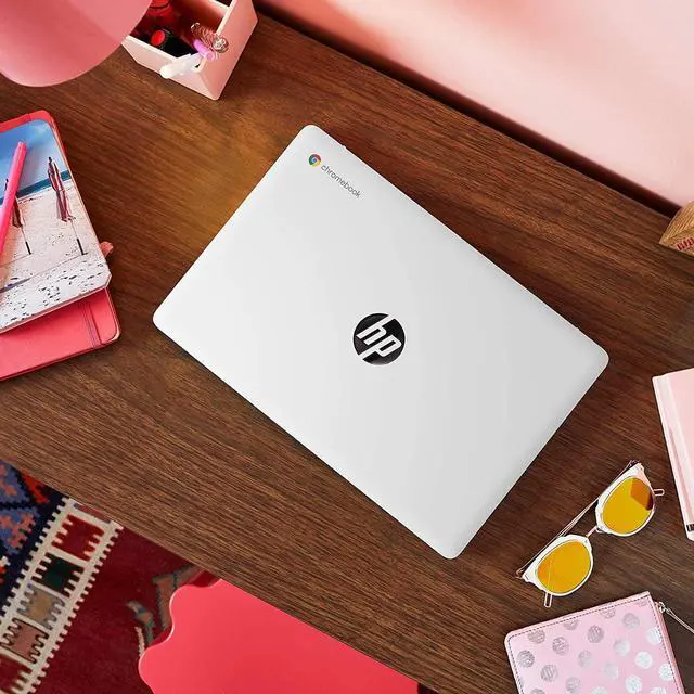 Alt view image 5 of 5 - HP 14 Chromebook Laptop Computer 14" HD SVA Anti-Glare Display Intel Celeron N4000 Processor 4GB DDR4 32GB eMMC B&O Backlit Keyboard WiFi Webcam Chrome OS (White)