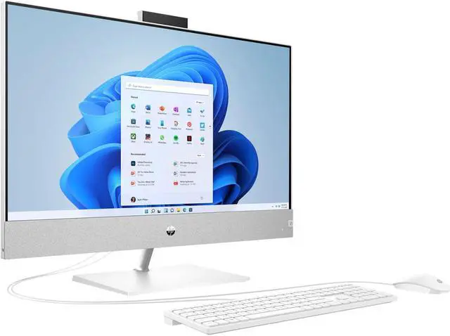Alt view image 3 of 6 - HP Pavilion 27 Premium All-in-One Desktop Computer 27" FHD IPS Anti-glare (72% NTSC) AMD Ryzen 5000 Series Quad-Core Ryzen 3 5425U Processor 8GB DDR4 256GB SSD HDMI Pop-up Privacy Camera Win11