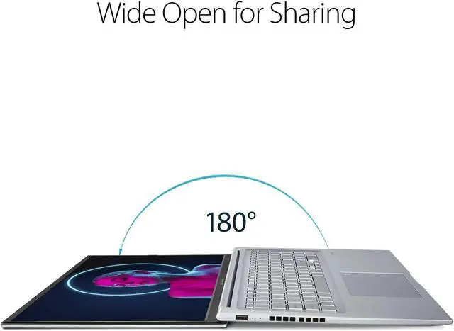 Alt view image 2 of 4 - Asus VivoBook 17 Business Laptop 17.3" Full HD IPS Anti-glare Display 12th Generation Intel 10-Core i3-1220P Processor 8GB DDR4 256GB SSD Intel UHD Graphics USB-C HDMI SonicMaster Win11 Silver