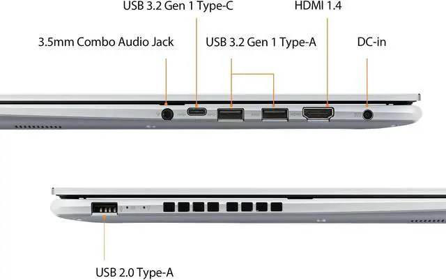 Alt view image 3 of 4 - Asus VivoBook 17 Business Laptop 17.3" Full HD IPS Anti-glare Display 12th Generation Intel 10-Core i3-1220P Processor 8GB DDR4 256GB SSD Intel UHD Graphics USB-C HDMI SonicMaster Win11 Silver