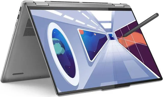 Main image of Lenovo Yoga 7 16 2-in-1 Laptop 16" WUXGA IPS Touchscreen AMD 8-Core Ryzen 7 7735U 16GB DDR5 1TB SSD Radeon 680M Graphic Backlit Fingerprint USB-C FHD Privacy Camera Pen Win11Pro Silver
