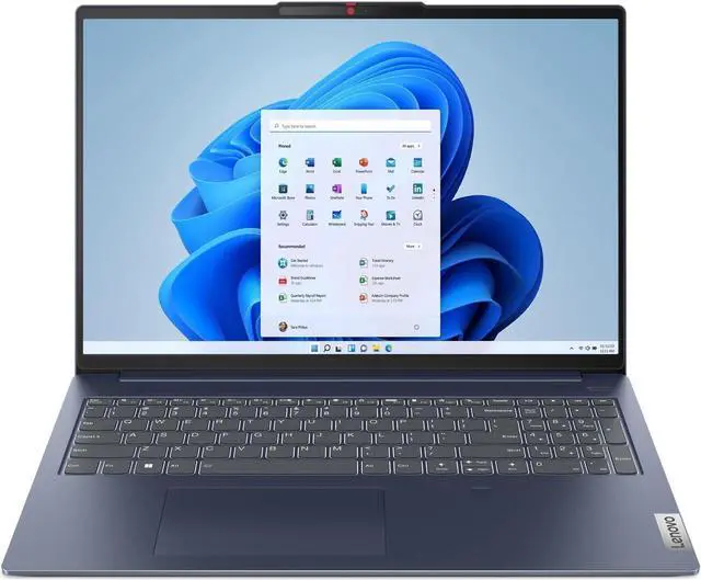 Main image of Lenovo IdeaPad Slim 5 Business AI PC Laptop 16" FHD+ IPS Touchscreen AMD 8-core Zen 4 Ryzen 7 8845HS 16GB DDR5 2TB SSD Backlit Fingerprint USB-C FHD Privacy Camera Win11 Blue
