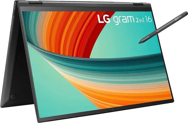 Main image of LG Gram 16 Ultra-thin 2-in-1 Laptop 16" WQXGA IPS Anti-Glare Touchscreen Intel 12-Core i7-1360P 32GB DDR5 2TB SSD Backlit Thunderbolt4 FHD IR Webcam Long-Lasting Battery with Pen Win11