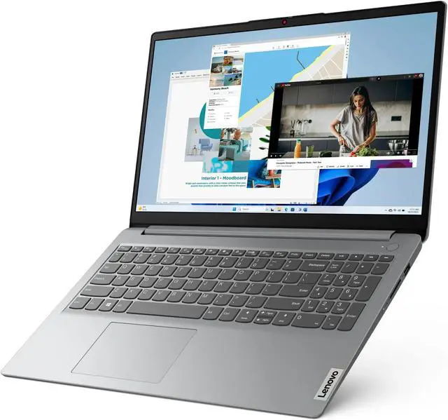 Alt view image 3 of 6 - Lenovo IdeaPad 1 Business Laptop 15.6" FHD Anti-glare Intel 10-Core i5-1235U Processor 16GB DDR4 1TB SSD USB-C Privacy Camera Win11 Gray
