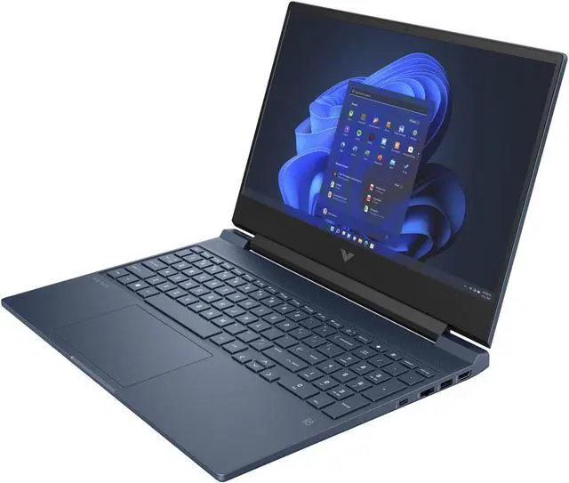 Alt view image 2 of 6 - HP Victus 15 Gaming Laptop 15.6" FHD IPS Anti-glare 144Hz Intel 8-core i5-12450H 16GB DDR4 512GB SSD GeForce RTX 3050 Backlit B&O Fast Charging Win11 Blue