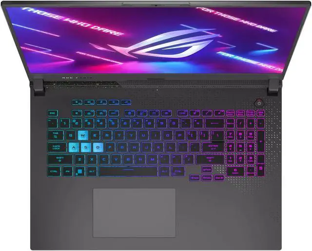 Alt view image 2 of 7 - Asus ROG Strix G17 Gaming Laptop 17.3" FHD 144Hz (G-Sync, MUX Switch) AMD 12-core Ryzen 9 7845HX 32GB DDR5 1TB SSD GeForce RTX 4070 USB-C RGB Backlit Fast Charging Win11