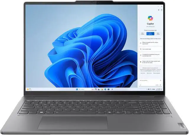 Alt view image 3 of 7 - Lenovo Yoga 7 16 2-in-1 AI PC Laptop 16" WUXGA IPS Glossy Touch Intel 12-core Ultra 7 155U 16GB DDR5 2TB SSD Backlit Fingerprint Thunderbolt FHD IR Privacy Camera w/Pen Win11Pro