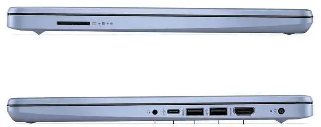 Alt view image 5 of 5 - HP 14 Lightweight Business & Student Portable Laptop 14" HD Anti-glare Intel 4-core N150 16GB RAM 256GB Storage (128GB UFS + 128GB SD Card) USB-C Long-Lasting Battery Office365 (1-yr) Win11
