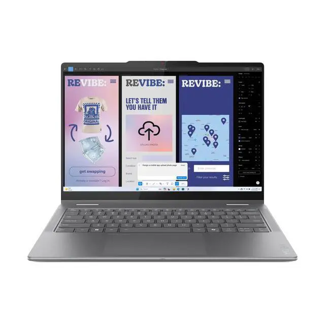 Alt view image 3 of 7 - Lenovo Yoga 7 2-in-1 Laptop 14" WUXGA OLED Touch (600nits HDR) Intel 8-core Ultra 5 226V (Up to 40 TOPS) 16GB DDR5 512GB SSD Backlit Fingerprint 5MP IR Privacy Camera Yoga Pen Win11 Copilot