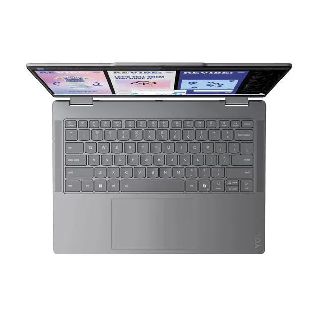 Alt view image 4 of 7 - Lenovo Yoga 7 2-in-1 Laptop 14" WUXGA OLED Touch (600nits HDR) Intel 8-core Ultra 5 226V (Up to 40 TOPS) 16GB DDR5 512GB SSD Backlit Fingerprint 5MP IR Privacy Camera Yoga Pen Win11 Copilot