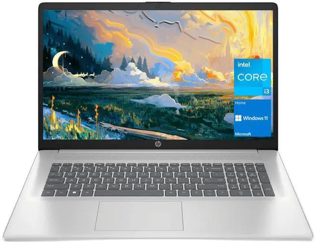 Main image of HP 17 Business Laptop 17.3" HD+ Anti-Glare Intel 8-core i3-N305 16GB DDR4 512GB SSD USB-C Long-Lasting Battery Fast Charging Privacy Camera Win11