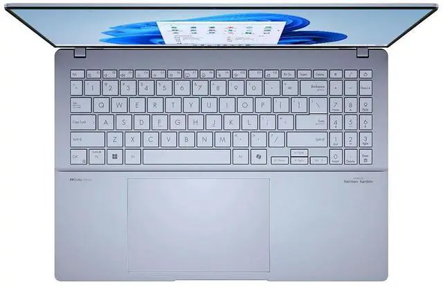 Alt view image 2 of 7 - Asus Vivobook S16 AI PC Laptop 16" 2.8k OLED 120Hz (600nits, 100% DCI-P3) Intel 16-core Ultra 9 285H 32GB DDR5 1TB SSD RGB Backlit Harman/kardon Wi-Fi7 FHD IR Privacy Camera Win11 Copilot+ AI