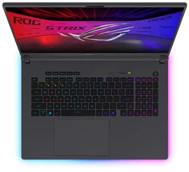 Alt view image 2 of 7 - Asus ROG Strix G18 G815 Gaming AI PC Laptop 18" 2.5k (2560x1600) 240Hz (100% DCI-P3, 3ms) Intel 24-core Ultra 9 275HX 32GB DDR5 1TB SSD GeForce RTX 5060 RGB Backlit Wi-Fi7 Win11 Copilot AI