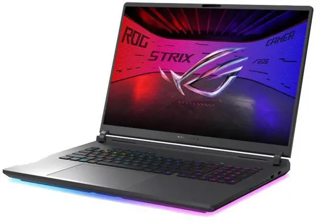 Alt view image 3 of 7 - Asus ROG Strix G18 G815 Gaming AI PC Laptop 18" 2.5k (2560x1600) 240Hz (100% DCI-P3, 3ms) Intel 24-core Ultra 9 275HX 32GB DDR5 1TB SSD GeForce RTX 5060 RGB Backlit Wi-Fi7 Win11 Copilot AI