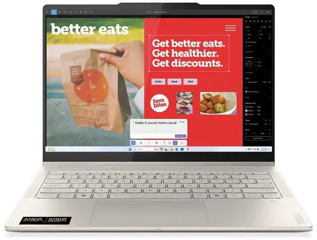 Main image of Lenovo Yoga 7 Copilot+ AI 2-in-1 Laptop 14" WUXGA OLED Touch (100% DCI-P3, 600nits HDR) AMD 8-core Ryzen AI 7 350 (Up to 50 TOPS) 16GB DDR5 512GB SSD Backlit Fingerprint WiFi7 IR Privacy Camera Win11