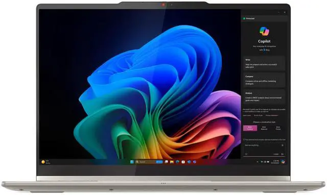 Alt view image 2 of 5 - Lenovo Yoga 7 Copilot+ AI 2-in-1 Laptop 14" WUXGA OLED Touch (100% DCI-P3, 600nits HDR) AMD 8-core Ryzen AI 7 350 (Up to 50 TOPS) 16GB DDR5 512GB SSD Backlit Fingerprint WiFi7 IR Privacy Camera Win11