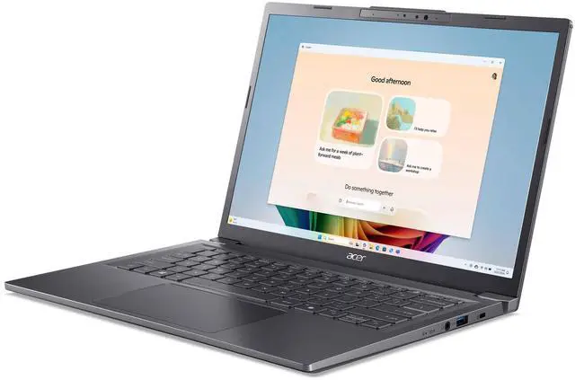 Alt view image 3 of 7 - Acer Aspire 14 AI Portable Laptop 14" WUXGA IPS Touchscreen Intel 8-core Ultra 7 258V (Up to 47 NPU TOPS - Up to 64 GPU TOPS) 32GB DDR5 1TB SSD Backlit Wi-Fi 6E FHD Webcam Win11 Copilot+ AI