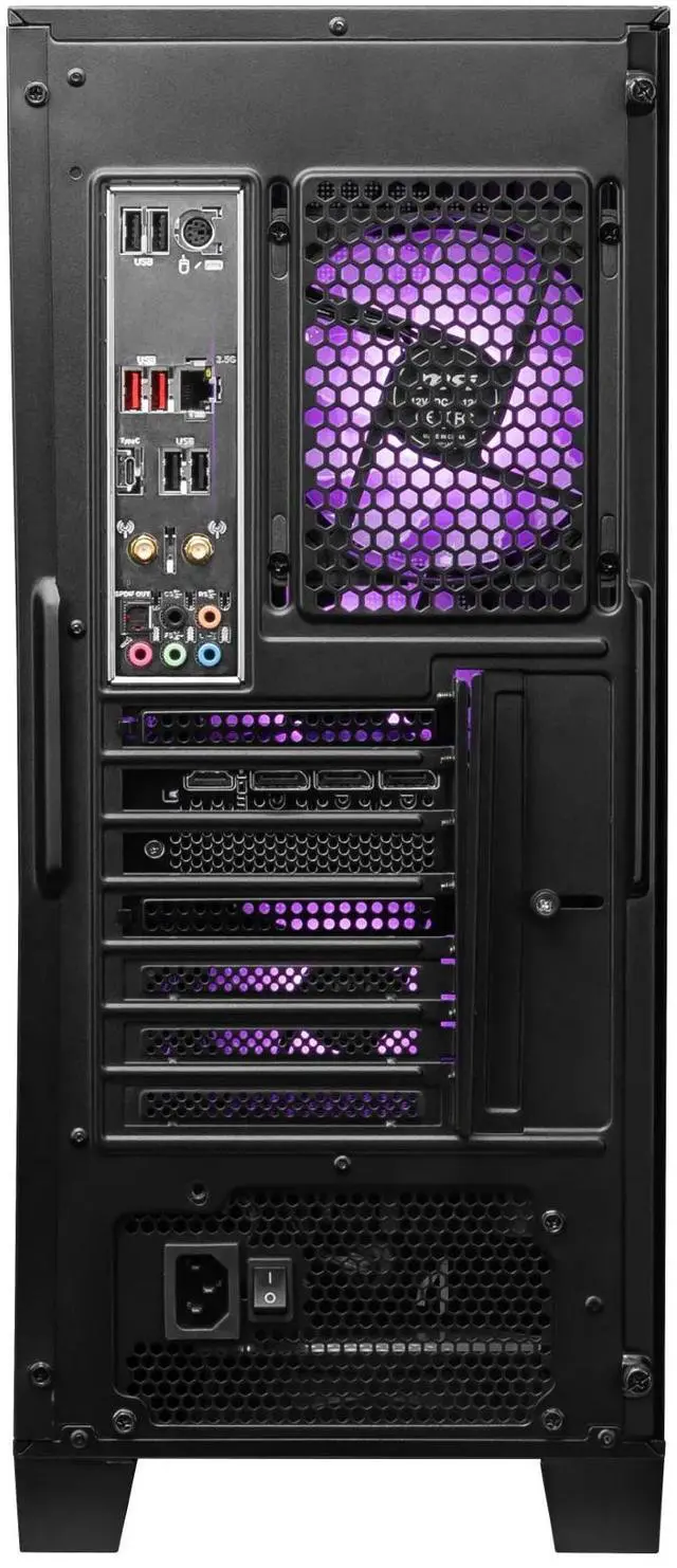 Alt view image 6 of 7 - MSI Codex R2 AI 2nd Gaming Desktop Intel 20-core Ultra 7 265 32GB DDR5 2TB SSD GeForce RTX 5060 DLSS4 (Up to 614 AI TOPS) DisplayPort 5G Ethernet 80+ Gold PSU Wi-Fi6E Win11
