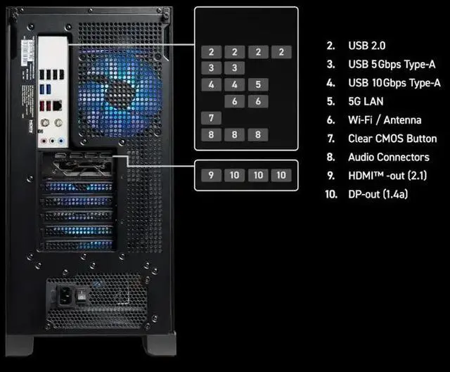 Alt view image 6 of 7 - MSI Aegis R2 AI 2nd Gaming Desktop Intel 24-core Ultra 9 285 64GB DDR5 2TB SSD GeForce RTX 5080 (Up to 1801 TOPS) 360mm Liquid Cooler 5Gb LAN Wi-Fi7 850W 80+ Gold PSU Win11