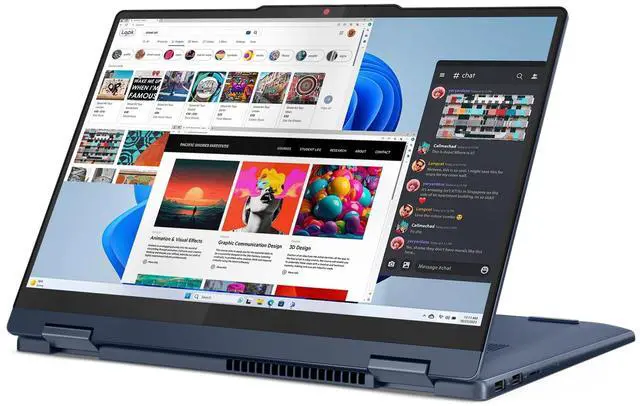 Alt view image 3 of 6 - Lenovo IdeaPad Flex 5 2-in-1 Laptop 14" WUXGA Touch AMD 6-core Ryzen AI 5 340 (Up to 50 TOPS) 16GB DDR5 512GB SSD Backlit Dolby FHD IR Privacy Camera Wi-Fi 7 w/Digital Pen Win11 Copilot AI