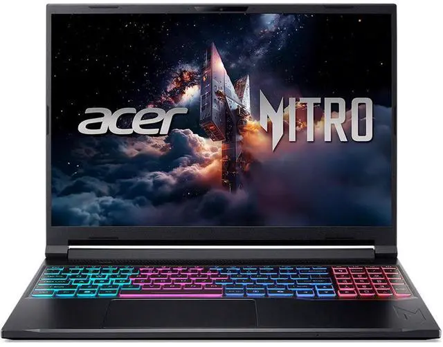 Acer Nitro V 16S Gaming Laptop 16" WUXGA IPS 180Hz Intel 10-core Core 7 240H 32GB DDR5 1TB SSD GeForce RTX 5060 DLSS4 GDDR7 (Up to 572 AI TOPS) 4-zone RGB Backlit Win11