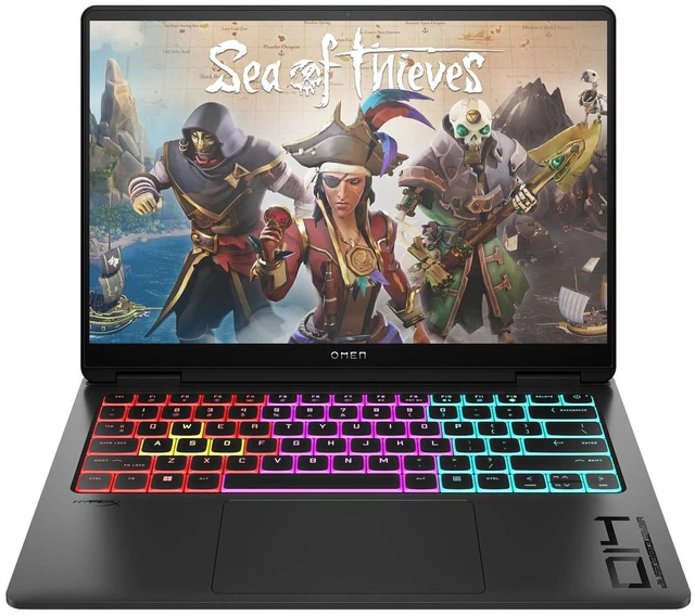 Main image of HP Omen Transcend 14 Gaming AI Laptop 14" 3k OLED 120Hz (100% DCI-P3, HDR 500nits) Intel 16-core Ultra 9 285H 32GB RAM 1TB SSD GeForce RTX 5070 (798 AI TOPS) RGB Backlit Thunderbolt Win11