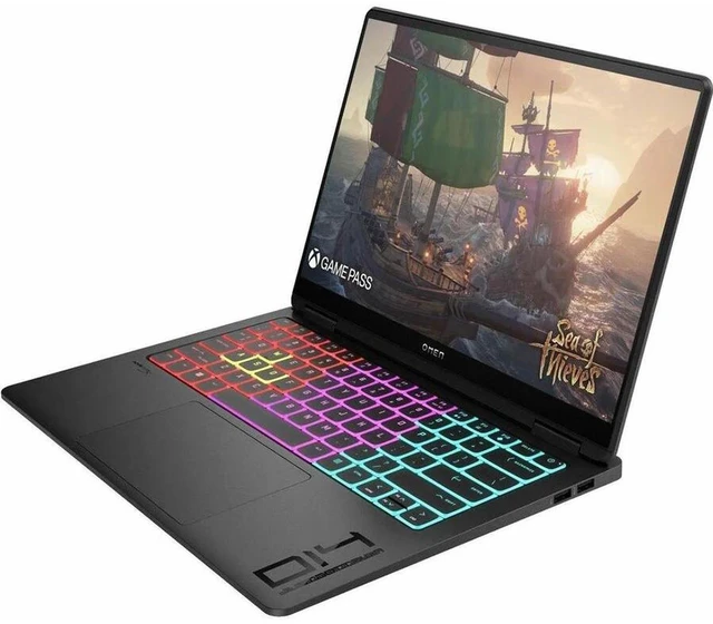 Alt view image 3 of 6 - HP Omen Transcend 14 Gaming AI Laptop 14" 3k OLED 120Hz (100% DCI-P3, HDR 500nits) Intel 16-core Ultra 9 285H 32GB RAM 1TB SSD GeForce RTX 5070 (798 AI TOPS) RGB Backlit Thunderbolt Win11