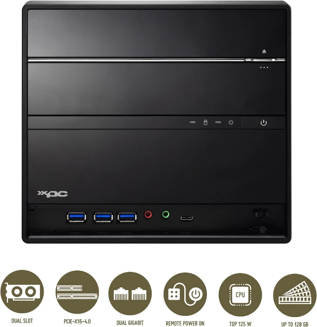 Alt view image 4 of 14 - Shuttle XPC Cube SH570R6 Mini Barebone PC Intel H570 Supports 125W 11th/10th Gen Rocket Lake/Comet Lake CPU No RAM No HDD/SSD No CPU No OS 300W 80 Plus Bronze Flex PSU