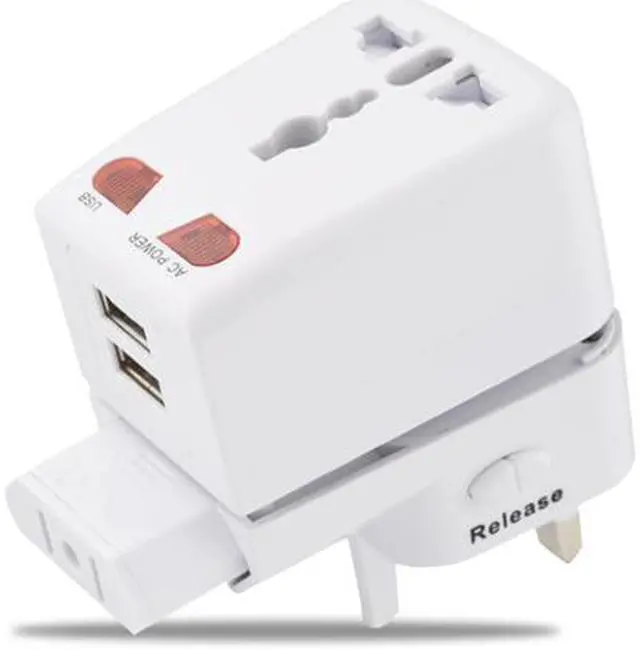 Alt view image 5 of 10 - Universal Travel Adapter with 2 USB