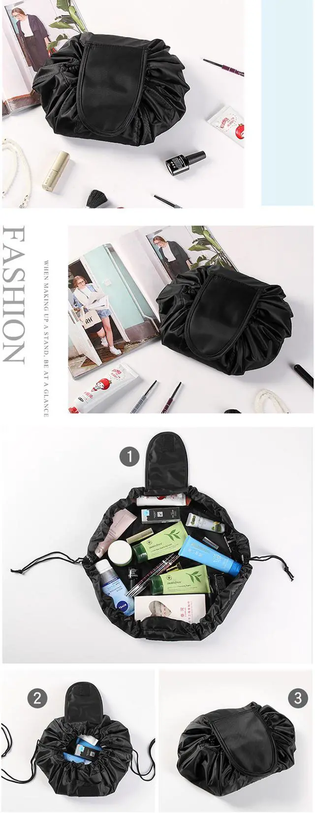 Alt view image 4 of 5 - Expandable Cosmetic Bag