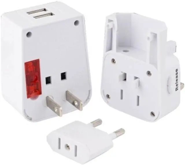 Alt view image 6 of 10 - Universal Travel Adapter with 2 USB