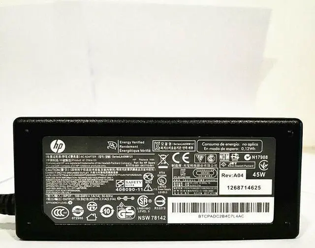 Alt view image 2 of 4 - Genuine OEM 45W HP AC Adapter Charger 740015-002 741727-001 19.5V 2.31A Blue tip