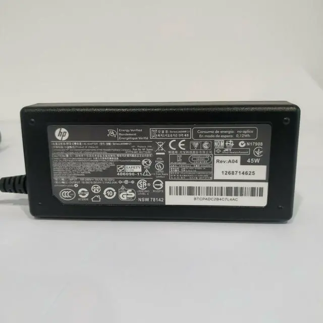 Alt view image 2 of 6 - Genuine HP Laptop Charger AC Power Adapter 740015-002 741727-001 45W 19.5V 2.31A