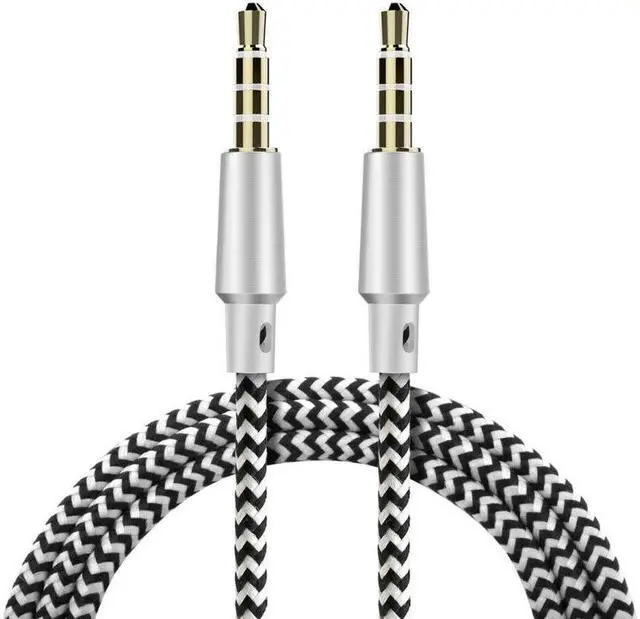 Alt view image 2 of 2 - 3.5mm 4 Pole Aux Cable 4 position Stereo Mic Audio MM Wire Gold Plated 5Ft