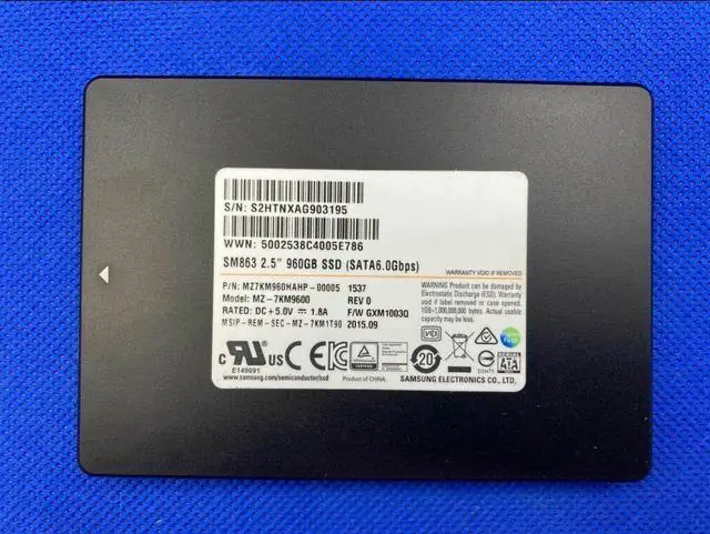 Alt view image 2 of 3 - MZ7KM960HAHP SAMSUNG SM863 2.5'' 960GB SATA 6.0Gbps SSD MZ-7KM9600