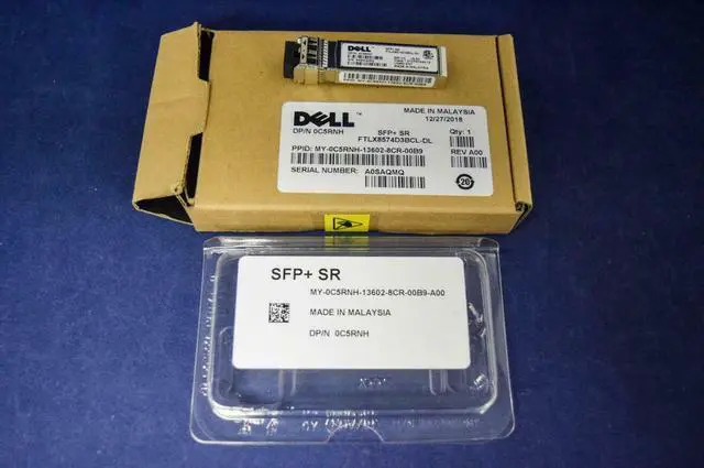 Main image of NOB C5RNH Dell 10GBase-SR SFP+ Optical Transceiver 0C5RNH