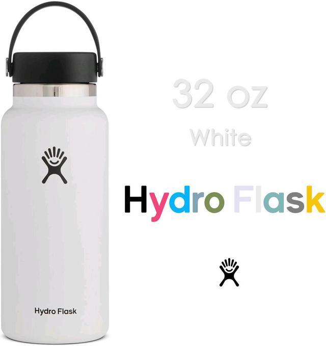 Hydro Flask Wide Mouth Water Bottle with Flex Cap White 32oz/946ml 