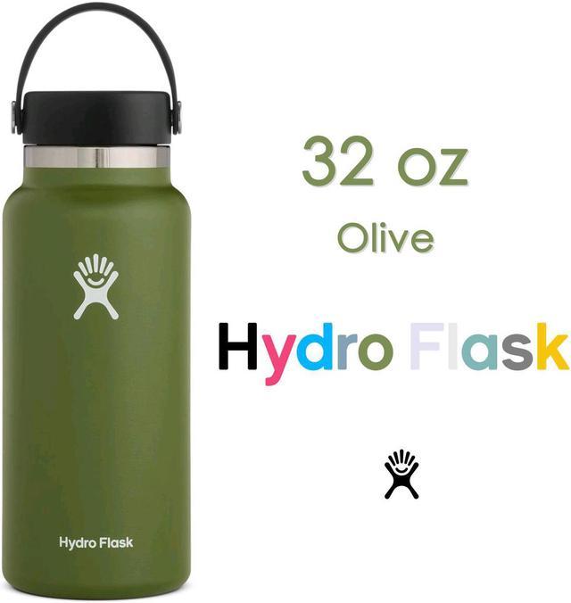  Hydro Flask 32 oz. Water Bottle - Stainless Steel, Reusable,  Vacuum Insulated- Wide Mouth with Leak Proof Flex Cap : Home & Kitchen