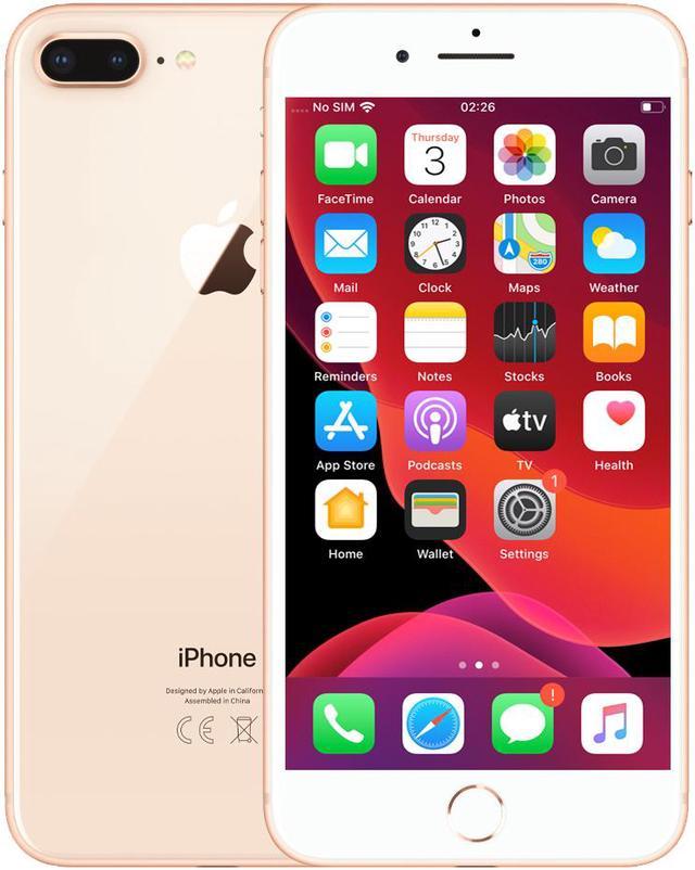 Refurbished: Apple iphone 8 Plus 256 GB Gold Cell Phones