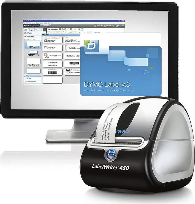 Alt view image 7 of 7 - DYMO LabelWriter 450 Thermal Label Printer with USB, Great for Labeling, Filing, Mailing, Barcodes and More, Home & Office Organization