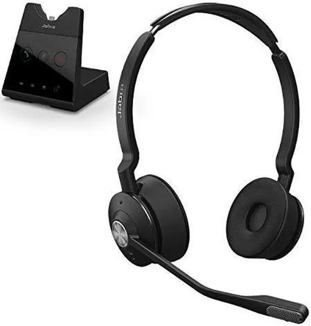 Alt view image 2 of 4 - Jabra Engage 65 Stereo Headset - Stereo - Wireless - DECT - 492.1 ft - 40 Hz - 16 kHz - Over-the-head - Binaural - Electret, Condenser, Uni-directional, MEMS Technology Microphone