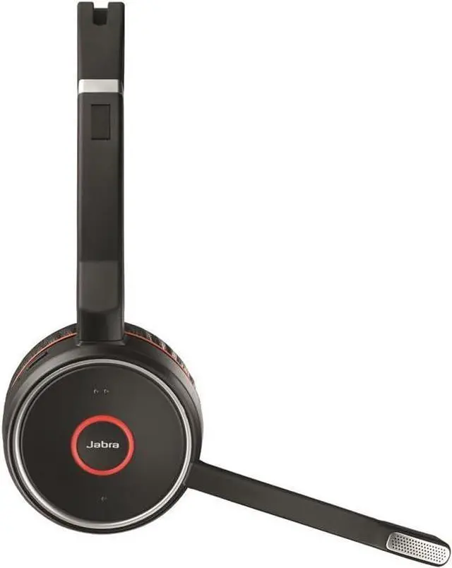 Alt view image 5 of 8 - Jabra EVOLVE 75 Headset UC Stereo - Stereo - Wireless - Bluetooth - 100 ft - 20 Hz - 20 kHz - Over-the-head - Binaural - Circumaural - Noise Canceling