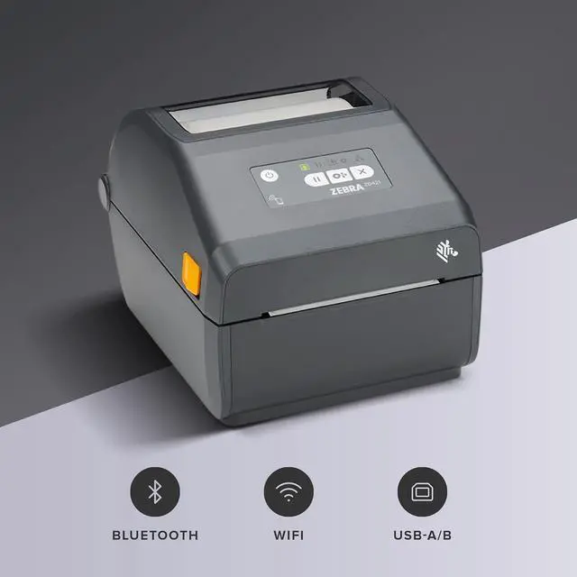 Alt view image 2 of 6 - Ze bra ZD421 Direct Thermal Desktop Printer 300 dpi Print Width 4-inch Wired USB and 802.11ac Connectivity ZD4A043-D01W01EZ, No Thermal Ribbon Required