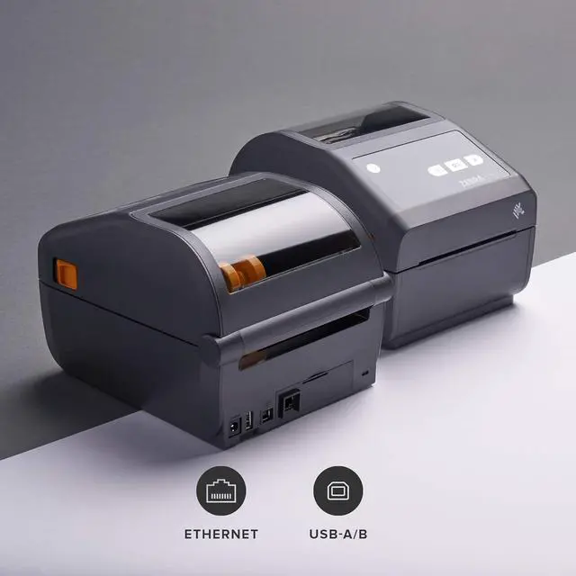 Alt view image 2 of 7 - Ze bra ZD420d Direct Thermal Desktop Printer 203 dpi Print Width 4 in USB Ethernet ZD42042-D01E00EZ
